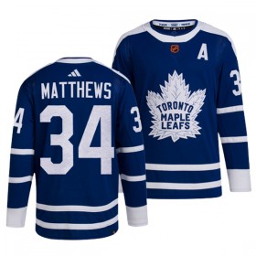 Toronto Maple Leafs Trikot Auston Matthews 34 Adidas 2022-23 Blau Reverse Retro 2.0 Authentic - Herren